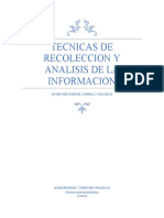 Tecnicas de Recoleccion y Analisis de La Informacion