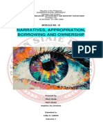 Narratives, Appropriation, Borrowing and Ownership: Module No. 10