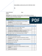 Lista de Cotejo Discalculia