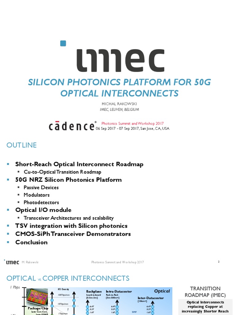 50G Silicon Photonics for Optical Links | PDF | Photonics | Wavelength ...