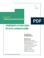 Rapport Consolidation - Présentations Des États Consolidés