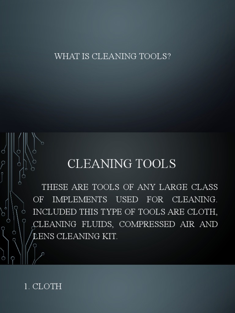 What Is Cleaning Tools PDF