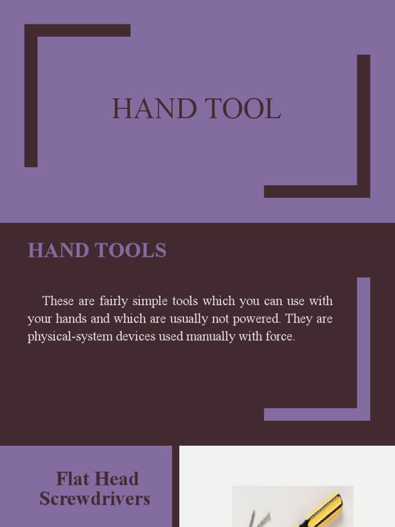 Hand Tool PDF