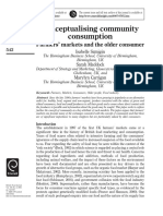 Conceptualising Community Consumption: Farmers' Markets and The Older Consumer