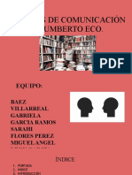 Modelos de Comunicación De: Umberto Eco