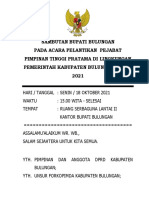 Sambutan Bupati Pelantikan JPT 2021