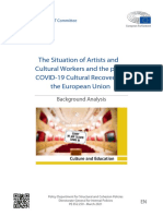 The Situation of Artists and Cultural Workers and The post-COVID-19 Cultural Recovery in The European Union