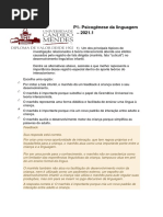 P1- psicogêneses da linguagem 2021.1