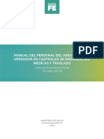 Manual Operador en Centrales de Emergencias Médicas y Traslado