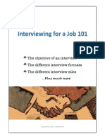 Interviewing For A Job 101