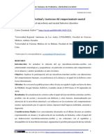 Microbiota Intestinal y Trastornos Del Comportamiento Mental