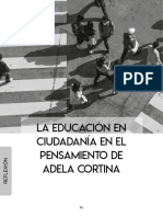 La Educacion en Ciudadania en el Pensamiento de Adela Cortina