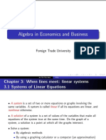 Algebra in Economics and Business: Foreign Trade University