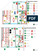 Mapa de Riesgos y Evacuación - Primer Piso