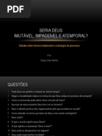 Seria Deus imutável, impassível e atemporal? Debate entre teísmo tradicional e a teologia do processo 