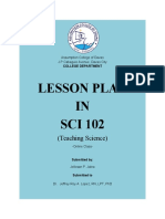 Onlineclass Lesson Plan in Sci 10