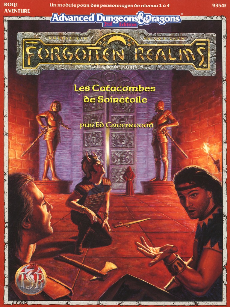 AD&D2 – Les Catacombes De Soirétoile (Forgotten Realms) – Jeu De Rôle TSR, Complet