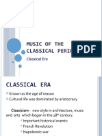 MUSIC OF THE CLASSICAL PERIOD