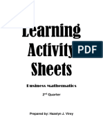 Learning Activity Sheets: Business Mathematics