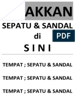 Letakkan Sandal Dan Sepatu