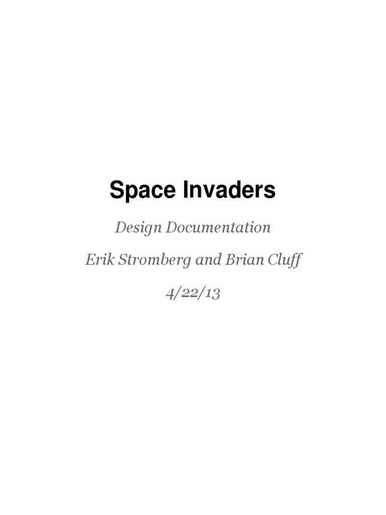 Space Invaders Game Design Overview | PDF | Input/Output | Control Flow