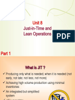 Unit 8 - Lean Manufacturing and JIT