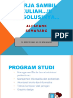 Kerja Sambil KULIAH !!! Ini Solusinya : Alfabank Semarang