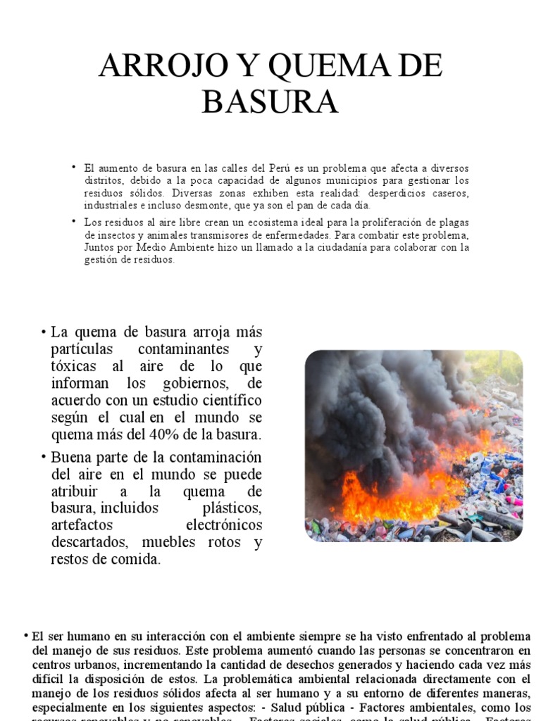 Causas y Consecuencias de la Quema de Basura | PDF | Residuos ...