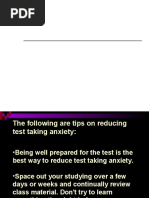 Reducing Test-Taking Anxiety