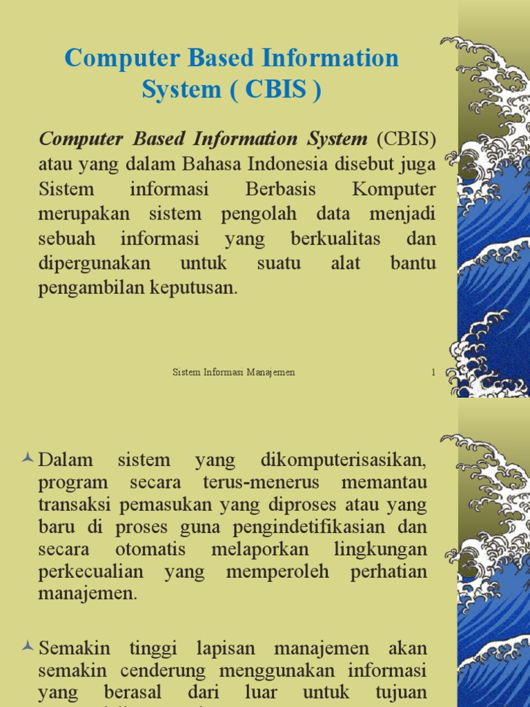 Penerapan CBIS dalam Manajemen | PDF | Komputer