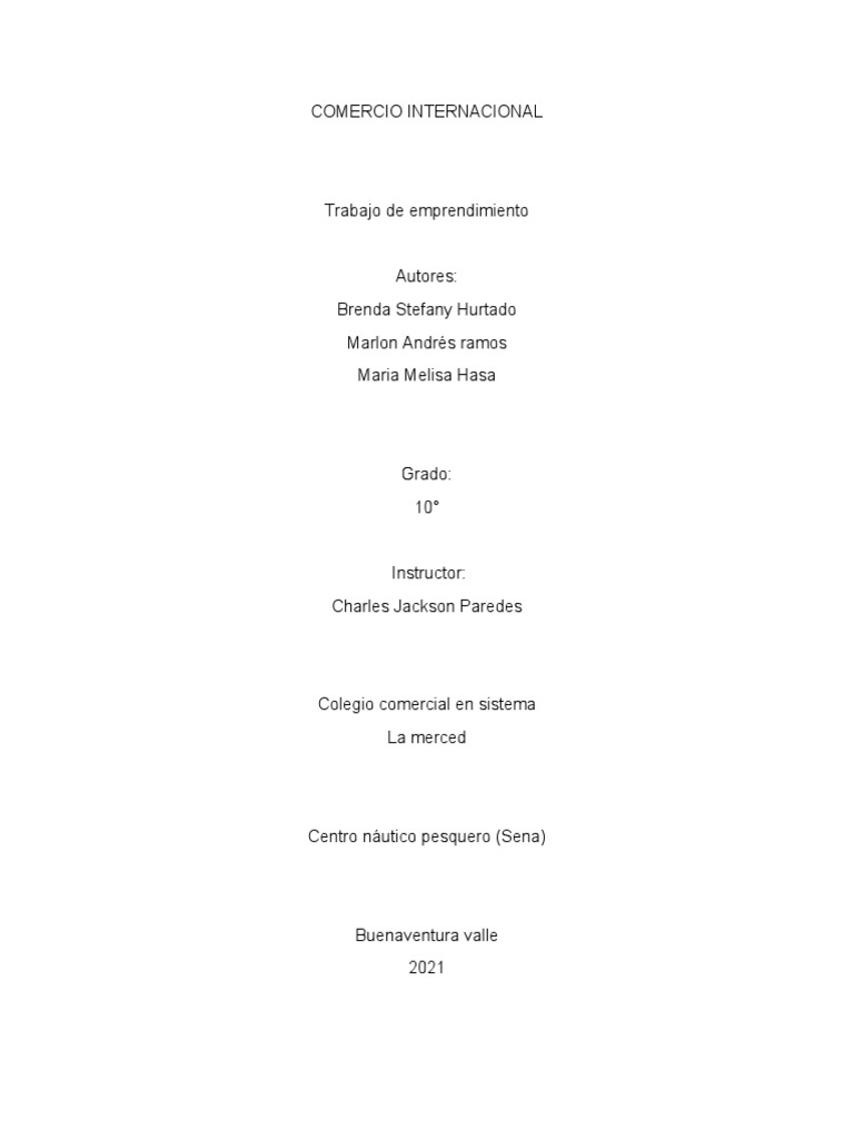 Comercio Internacional | PDF | Crecimiento personal y profesional