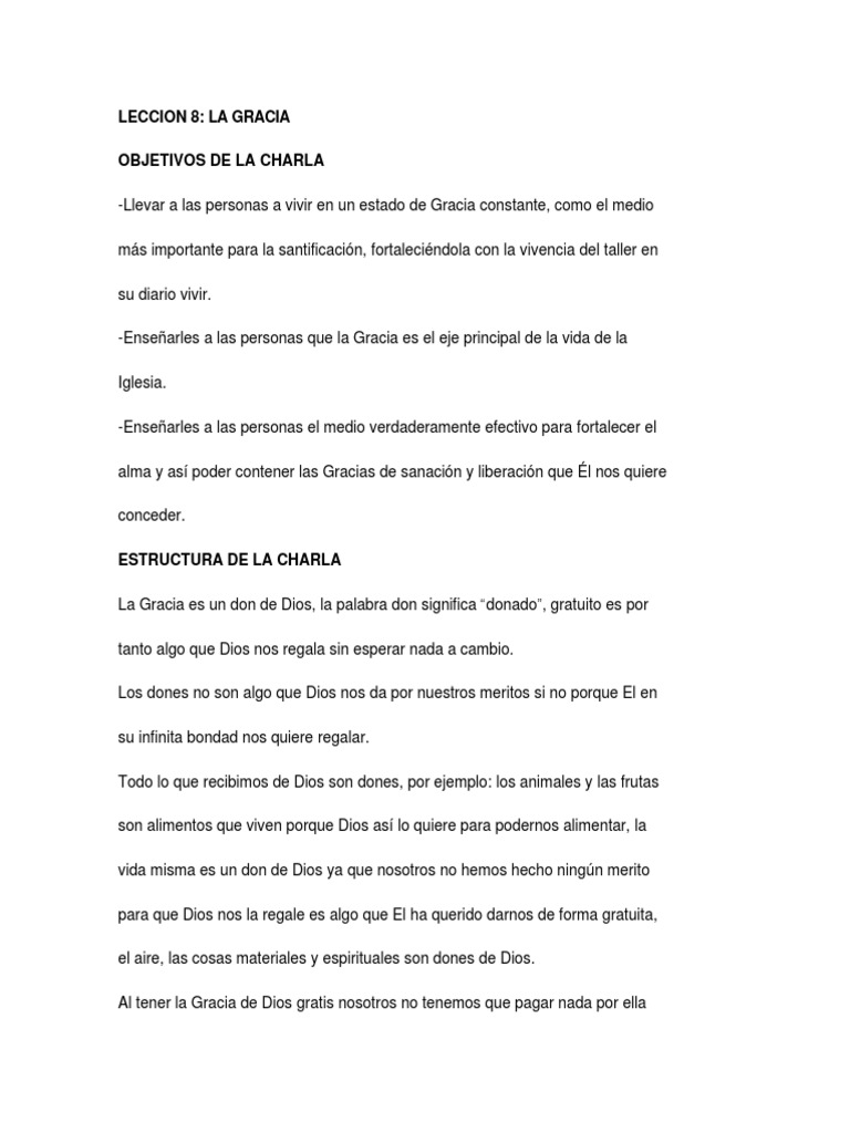 La Gracia Santificante en la Vida Cristiana | PDF | Gracia en el ...