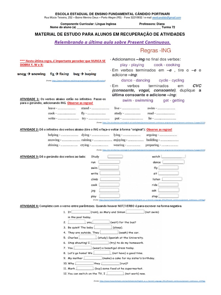 3ºAno Pet2 Semana2 worksheet