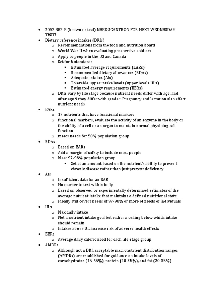 Dietary Guidelines and Nutritional Standards | PDF | Nutrients | Food ...