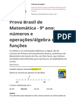 Prova Brasil de Matematica 9 Ano Numeros e Operacoesalgebra e Funcoespdf