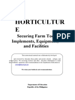 Horticultur E: Securing Farm Tools, Implements, Equipment, and Facilities