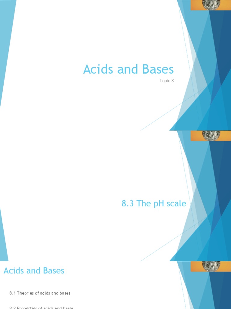 Topic 8.3 IB Chemistry | PDF | Ph | Acid