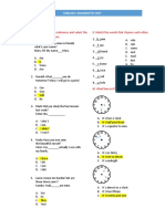 English I Diagnostic Test