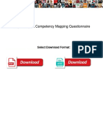 Project Report Competency Mapping Questionnaire