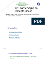 Conservação Momento Linear Colisões Elásticas Inelásticas