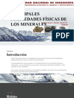 Principales Propiedades Físicas de Los Minerales - Grupo 03