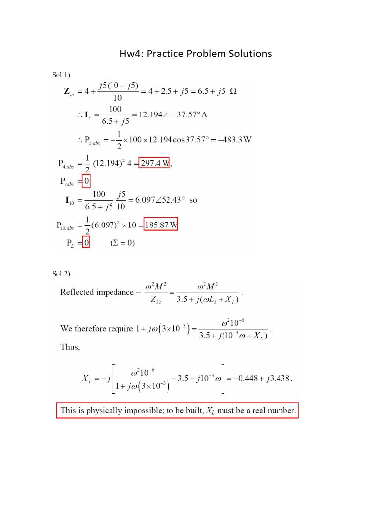 Hw4: Practice Problem Solutions | PDF