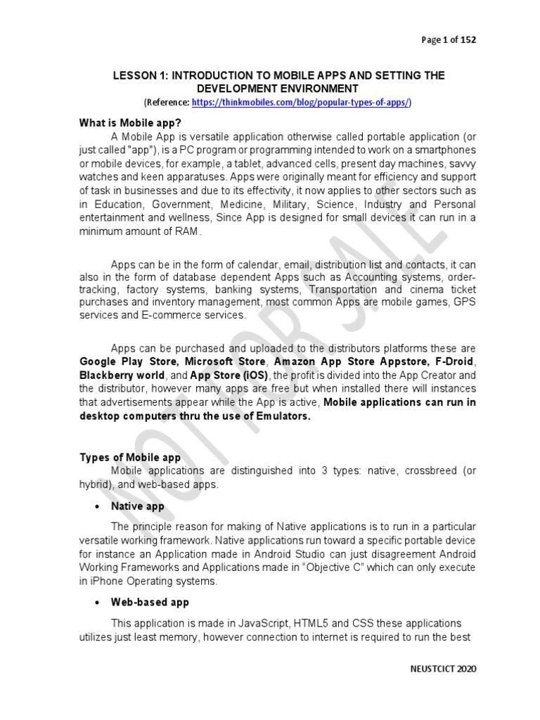 IT-IPT02 Lesson+1+Intro | PDF | Mobile App | Web Application