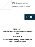 Lecture 1 (Basic Understanding On Environment and Scientific Method)