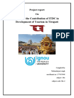 Analysis The Contribution of ITDC in Development of Tourism in Tirupati