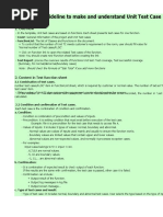 Guideline To Make and Understand Unit Test Case: 1. Overview