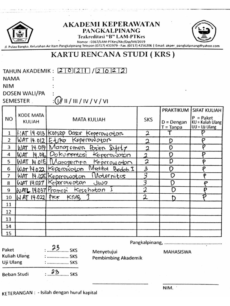 Contoh Pengisian FRS - 1 | PDF