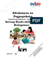 Edukasyon Sa Pagpapakato: Batang Maabi-Abihon Ug Mahigalaon