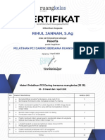 Rihul Jannah, S.Ag: Pelatihan PJJ Daring Bersama Ruangkelas Gel. 2