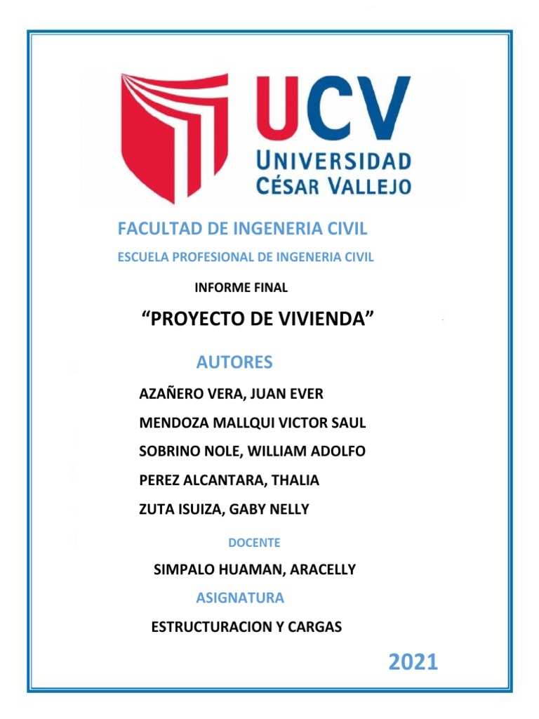 Proyecto de Vivienda Unifamiliar en Motupe | PDF | Fundación ...